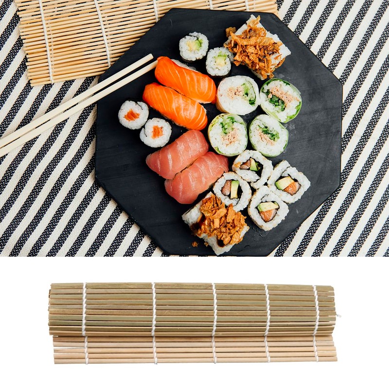 Tabanzhe Sushi Bamboo Mat - Nature Bamboo Rolling Mat Safety