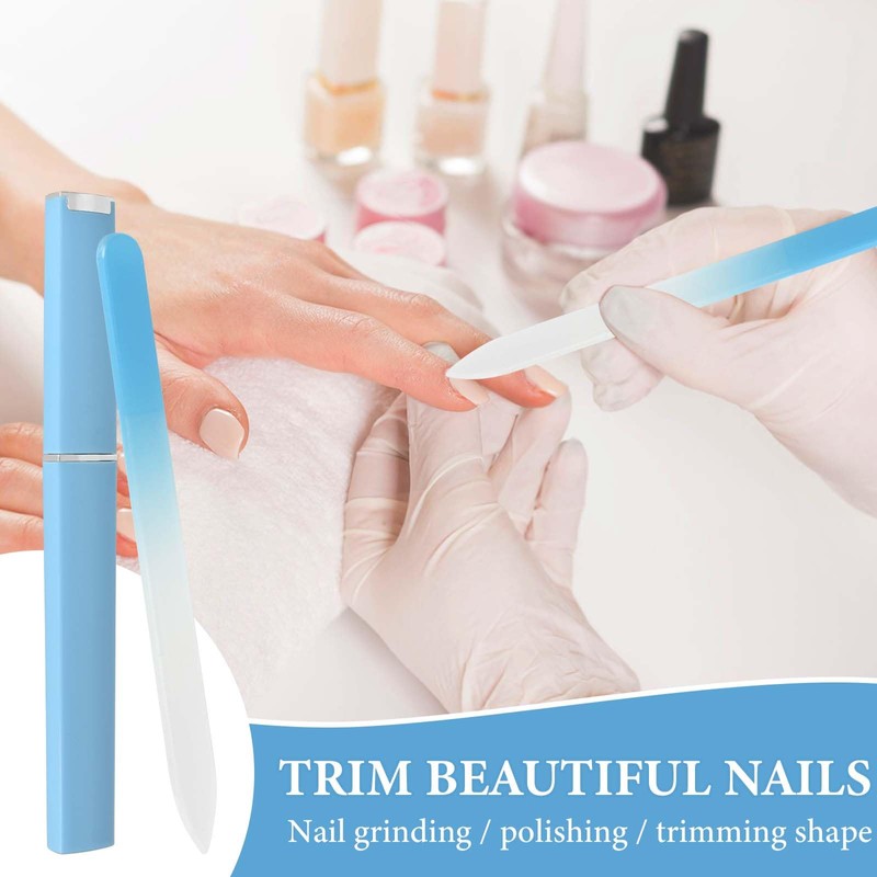 Pack of 3 Professional Nail Files, Glass Nail Files, Fingernail