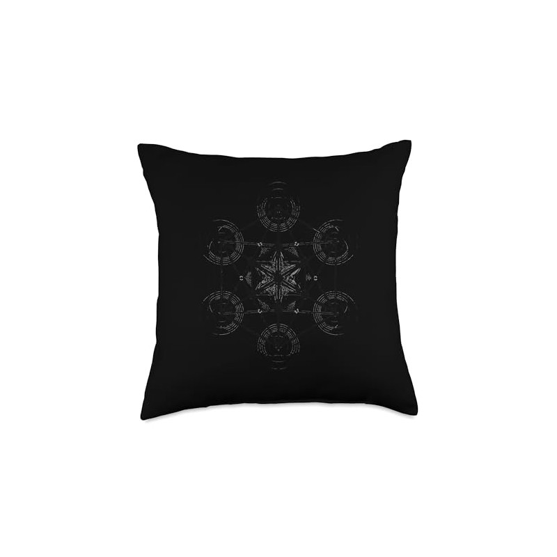 Metatron Cube Mandala Meditation Energy Healing Throw Pillow