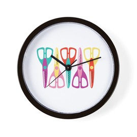 CafePress Scrapbooks Scissors 10" Wall Clock for Livingroom, Kitchen, or Office