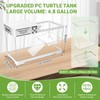 GOZILLA Aquatic Turtle Tank,Upgrade PC Turtle Tank Starter Kit, Reptile