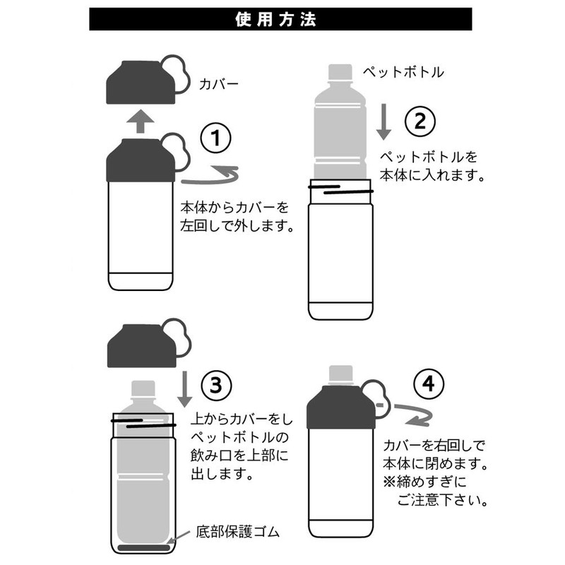 BE-SIDE Plastic Bottle Cooler, Living Bottle Cooler for 16.9 fl