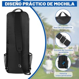 Damet Bolsa para Tapete de Yoga 25L | 70x24x16 cm, impermeable, correa ajustable, asas de transporte, ligera
