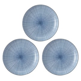 Showa Sei Pottery Sendan Tokusa 5.0 Plates, Set of 3, Diameter 6.2 x 1.0 inches (15.7 x 2.5 cm), Mino Ware, Made in Japan, Dishwasher Safe