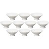 Set of 10, White Depth 0.8 inches (2.0 mm) Flat