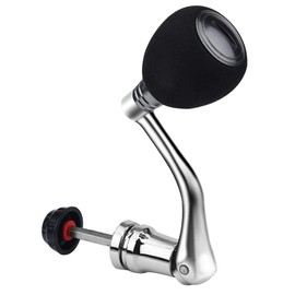 Black Plastic Fishing Reel Handle, Metal Rotary Knob Power Handle Replacement for Fishing Spinning Reel 2 Models, 3colors Optional(4000 5000 6000-Silver)