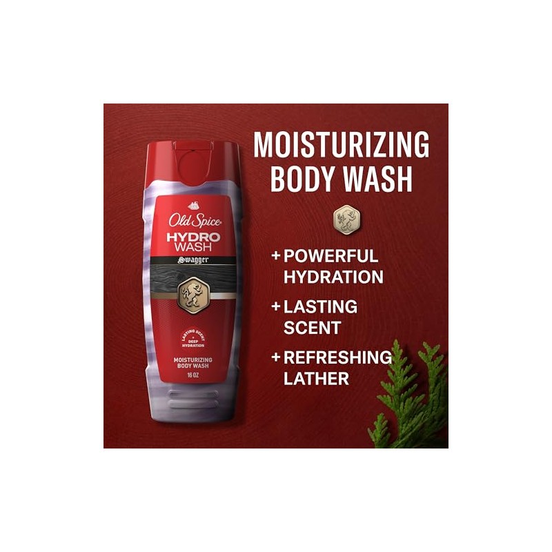 Old Spice Hydro Body Wash for Men, Smoother Swagger Scent,