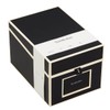 Black storage box for CDs and photos, practical, by Semikolon