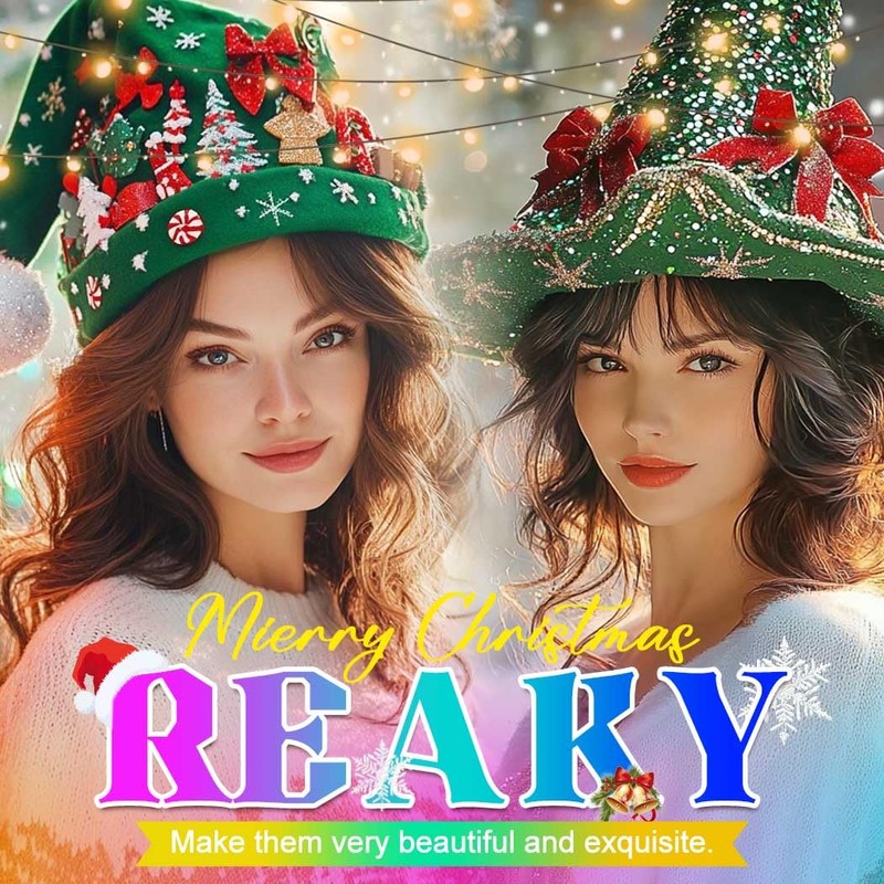 Reaky Light Up Christmas Headband Led Red Christmas Hat Headbands