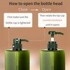 Pump Bottle Dispenser 22oz/650ml Jansburg 2Pack Refillable Square Plastic Lotion