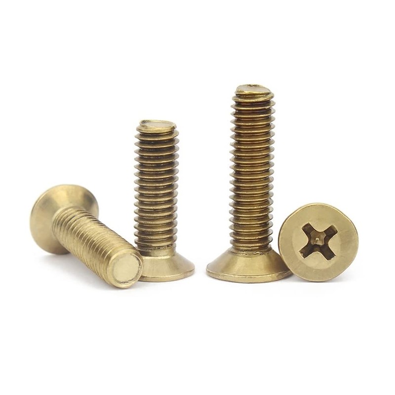 CONPHERON Brass Phillips Countersunk Screws Flat Head Machine Screws M5