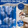 DLTAY Blue Sky Shower Curtain White Clouds Nature Scenic Landscape