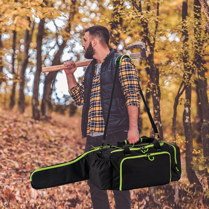 BABEYER Chainsaw Case, Durable Chainsaw Bag Compatible with Greenworks, EGO