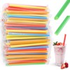 400 Pcs Jumbo Smoothie Straws, Disposable Drinking Straws, Colorful Boba