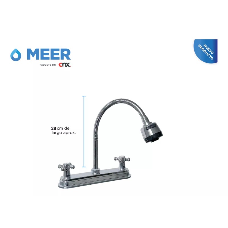 Cnx - Kit Completo De Tarja Sencilla Submontar Y Mezcladora