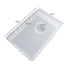 Allazone Desk Clock Resin Molds, Rectangle Table Clock Resin Molds with 2 Clock Movement Accessories for DIY Craft Home Decor