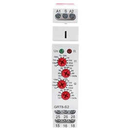 Asymmetric Cycle Timer Relay 2SPDT AC 230V 16A Electronic Relays of Wide Time Delay Range for 0.1 Seconds to 100 Days Repeat Cycle Tntermittent Timer Electronic Relay GRT8-S2 in Din Rail