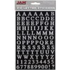 JAM PAPER Self Adhesive Alphabet Letter Stickers - Silver -