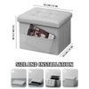 VewePata Ottoman with Storage Foot Stool, 17 Inches Folding Storage