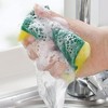 HOMESHOPA Heavy Duty Cellulose Scrub Sponge, 6 pack Dual-Sided Dishwashing