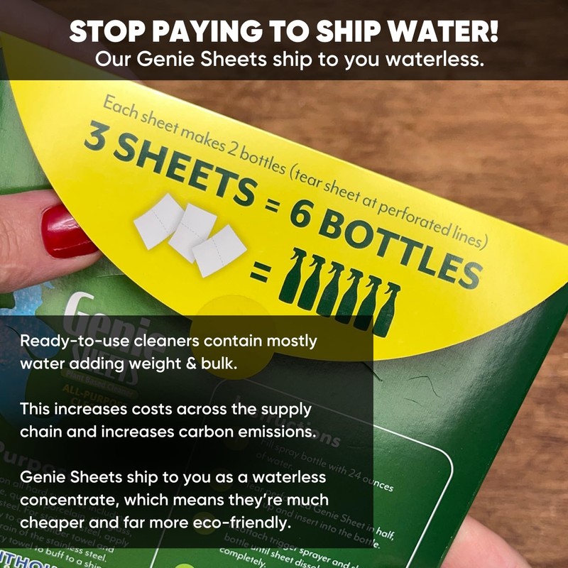 Genie Sheets All Purpose Cleaner | Concentrate Makes 6 24oz