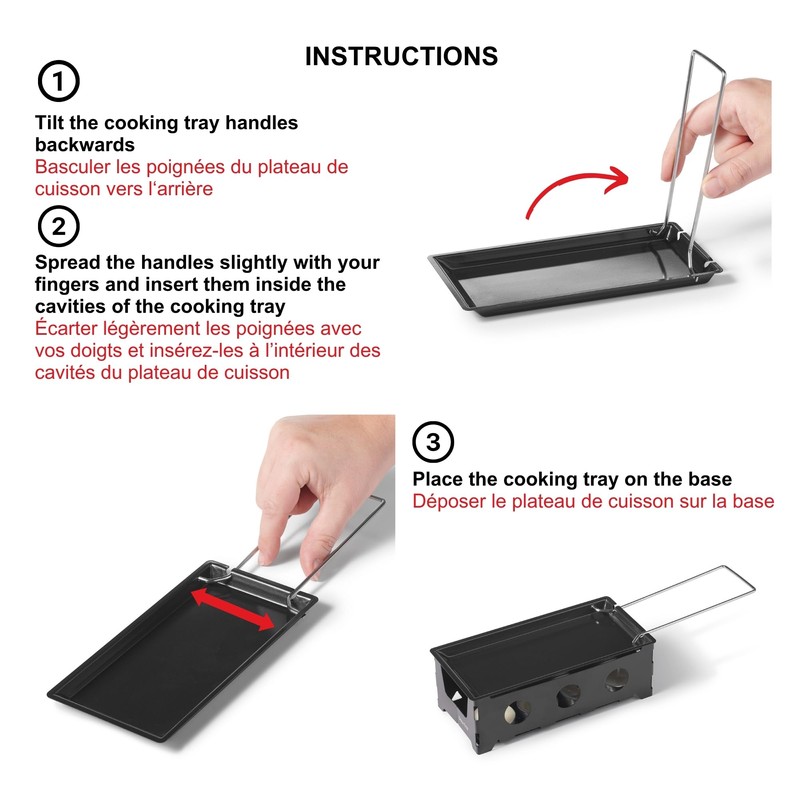 Starfrit Cheese Raclette Set - Non-Stick Tray - Foldable Handle