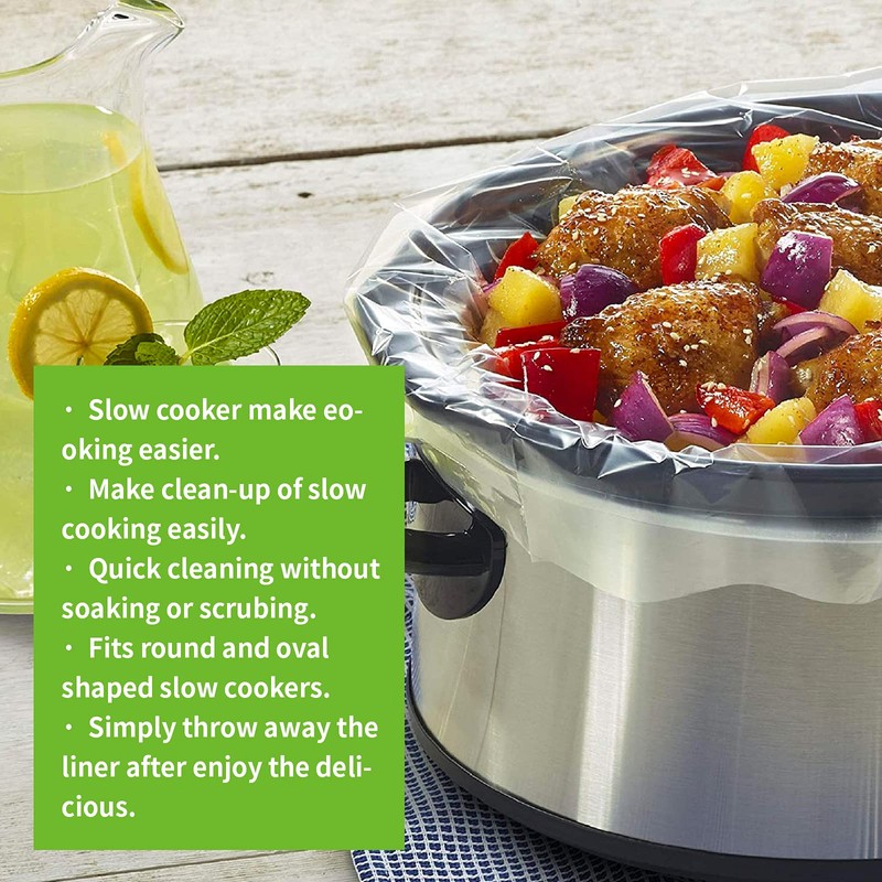 Disposable Slow Cooker Liners and Cooking Bags, Extra Large Size,