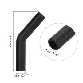 uxcell 6Pcs Silicone Straw Tips, Silicone Straw Elbows Tip, Soft Reusable Metal Straw Covers Fit for 10mm/0.39" OD Stainless Steel Straws, Black