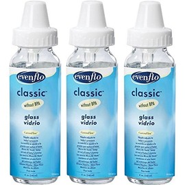 Evenflo Paquete de 3 botellas de vidrio clásicas, 8 onzas