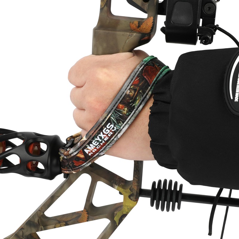 ZSHJGJR Archery Neoprene Bow Wrsit Sling Black/Camo, Camo