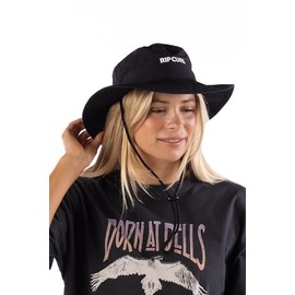 Rip Curl Women's Boonie Bucket Hat with UPF 50+ Sun Lightweight, Breathable, Adjustable UV Protection for Outdoor Activities, Black