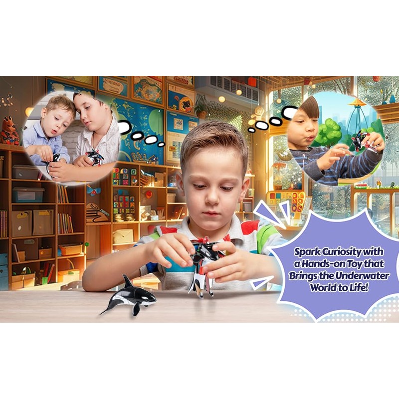 Forest & Twelfth Orca Sea Animal Toys – Transforming Action