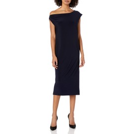 Norma Kamali womens Drop Shoulder Dress, Midnight, Large US