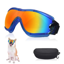 Mitubati Dog Sunglasses Pet Goggles for Medium Large UV Protection Wind Protection Dust Protection Adjustable Strap Dog Glasses Suitable for Snow Beach Motorcycle