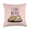 I Love My Bed Lazy Sleepy Sloth Relaxing Funny Pastels