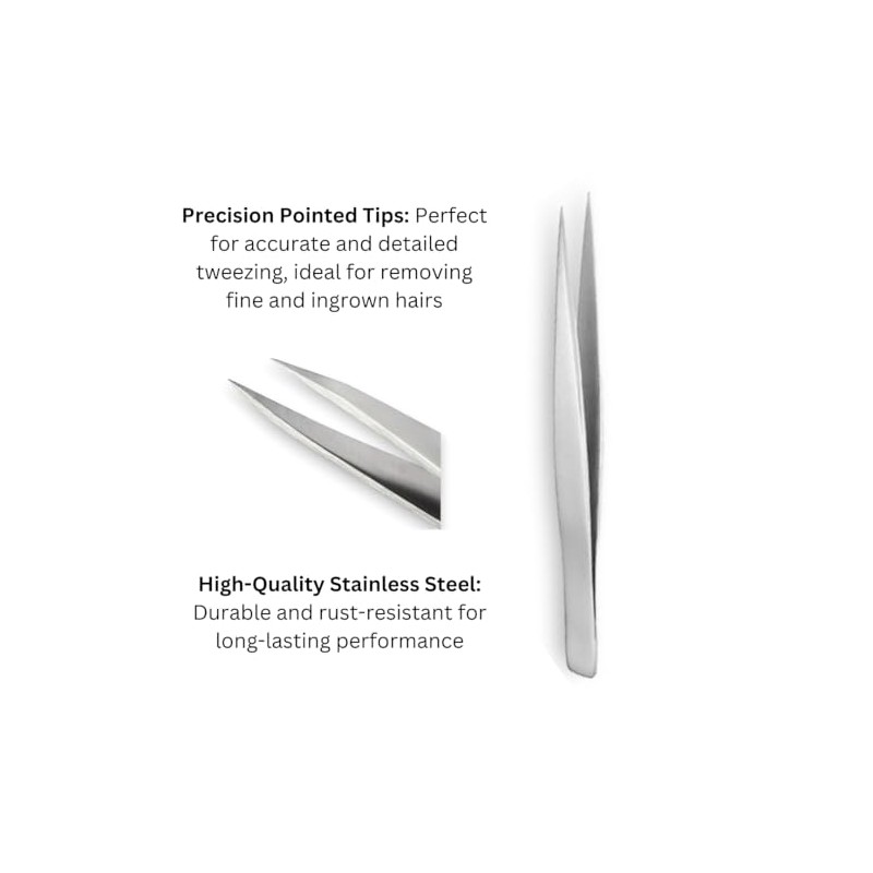 Pointed Tip Tweezers- Stainless Steel