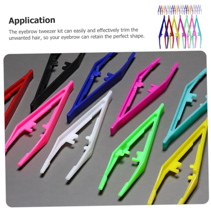 BIUDECO 30pcs Brow Trimming Tweezers Lightweight Eyebrow Tweezers for Makeup