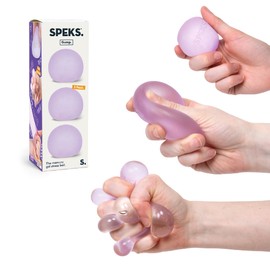 Speks Gump Stress Balls - Silky Soft Memory Gel - Squishy Fidget Toy for Kids and Adults - Mist - Pack of 3