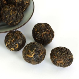 GOARTEA 2Pcs 250g / Total 17.6oz Supreme Yunnan Black Tea Bags - Fengqing Dian Hong Dianhong Loose Leaf Dragon Pearl Chinese Tea