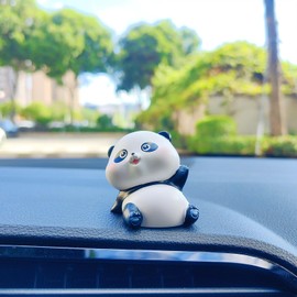 Starupway Funny Panda Ornament Car Dashboard Decorations, Cute Car Accessories Interior Dash Decor, Dashboard Accessories for Women/Men (Hello)