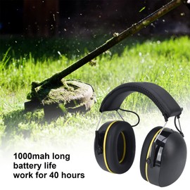 Fdit Hearing Protection Earmuffs, Multifunctional Bluetooth Garden Mower Noise Cancellation, Multifunctional Hearing Protection Earmuffs for Gardening, Black