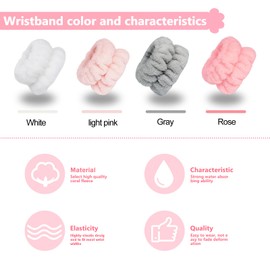 Taocar Face Washing Wristbands - Absorbent Spa Wrist Towels for Face Wash