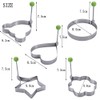 5 x Stainless Steel Fried Egg Moulds, Non-Stick Egg Rings,