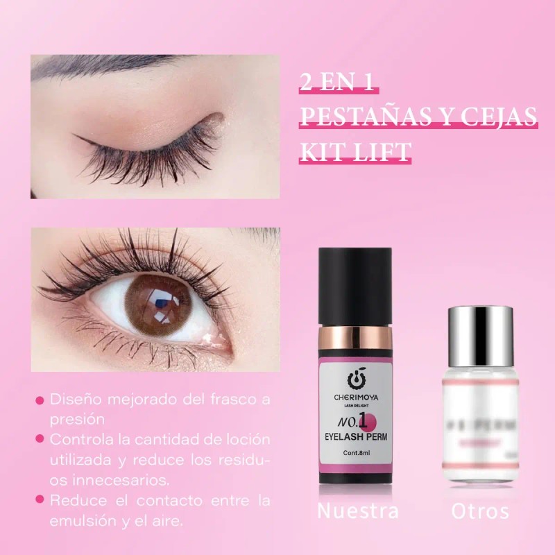 Kit Para Planchado De Ceja+lash Lifting 2 En 1 Cherimoya