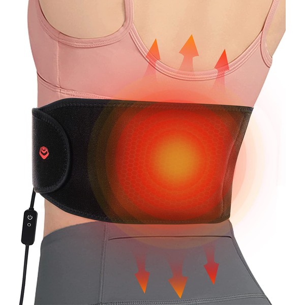 GRAPHENE TIMES Heating Pad, Far Infrared Heating Belt with Adjustable Temperature, Ideal for Injured or Painful Waist, Back Support