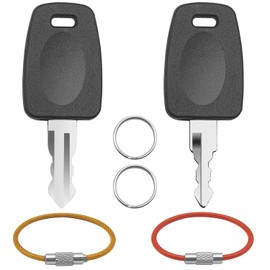 Key for TSA, 2 Pcs Keys for T-S-A 002 007 Master Luggage Lock Keys + 2 Pcs Key Ring + 2 Pcs Wire Keychain, Compatible with Bag Luggage Suitcase Password Locks Repair