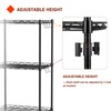 FIOCNOLE 3 Tier Standing Metal Wire Shelving Unit, Adjustable Height,