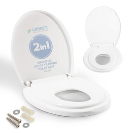 UMIEN™ Potty Training Toilet Seat With Toddler Seat - Magnetic Easy to Install Toilet Attachment for Toddler - Round Shape & Easy to Install