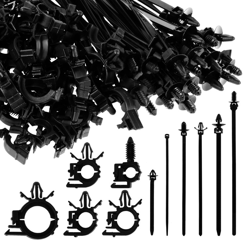 Abizarch 290Pcs Car Wire Harness Routing Clip Assortment Kit 5