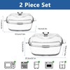 2 Pack Glass Casserole Dishes Clear Baking Casserole Dish Square